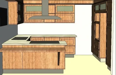 Dibujo en 3D con perspectiva general del proyect