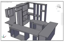Perspectiva de boceto en visualización tono de grises